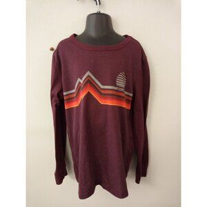 Eddie Bauer Kid's Burgundy Long Sleeve Tee Shirt Size Small (7/8)